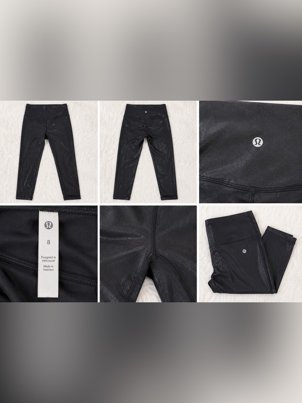 lululemon athletica Black High-Rise Cropped Leggings